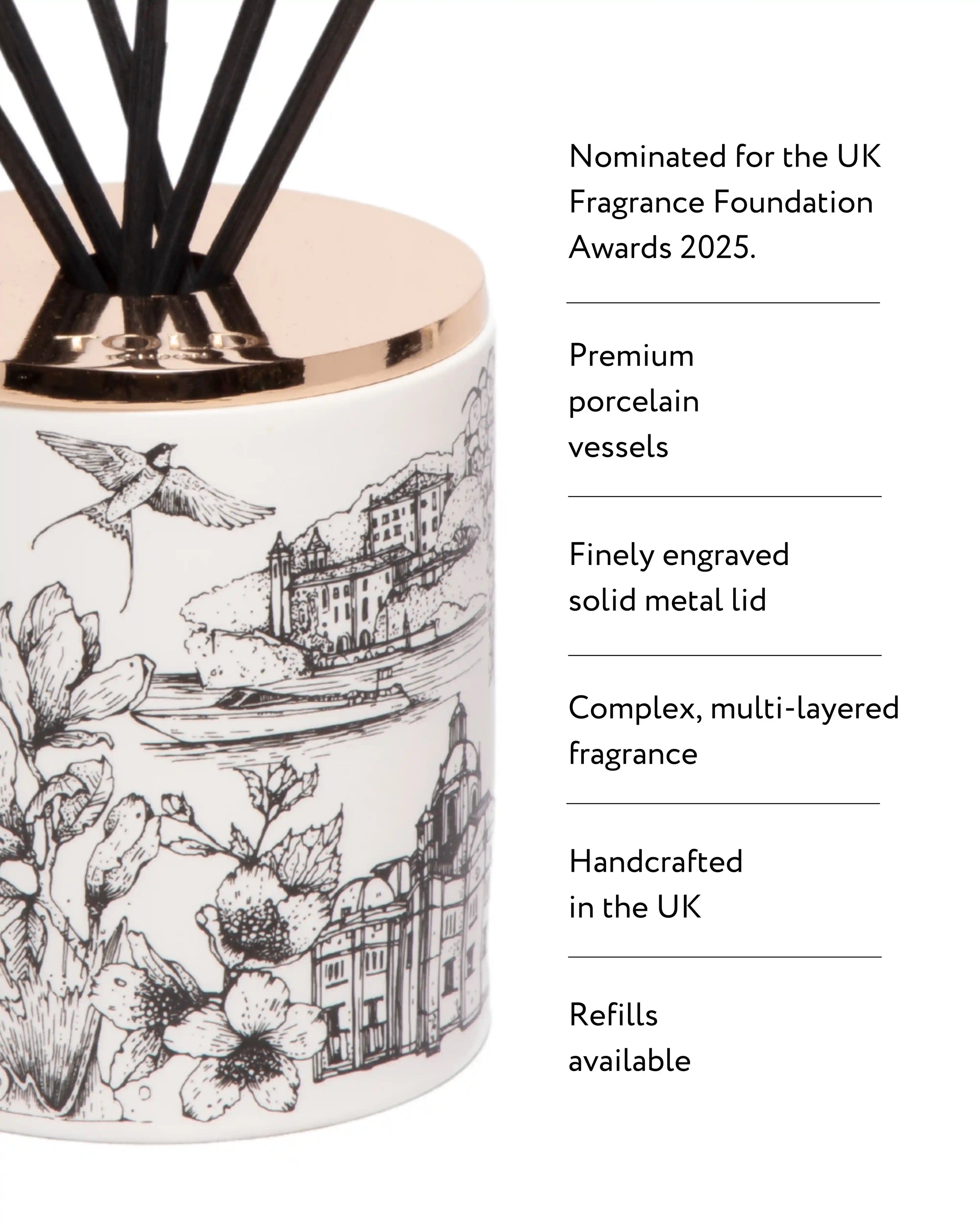 Dancing Light, Lake Como Diffuser, 200ml