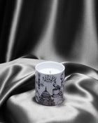 Detail of the City Grandeur, London 80g candle porcelain vessel illustration by Kerry Lemon