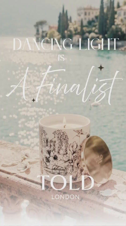 Founder of Told London Lillie Edgar speaking about Dancing Light, Lake Como nomination as a Finalist at the Fragrance Foundation Awards
