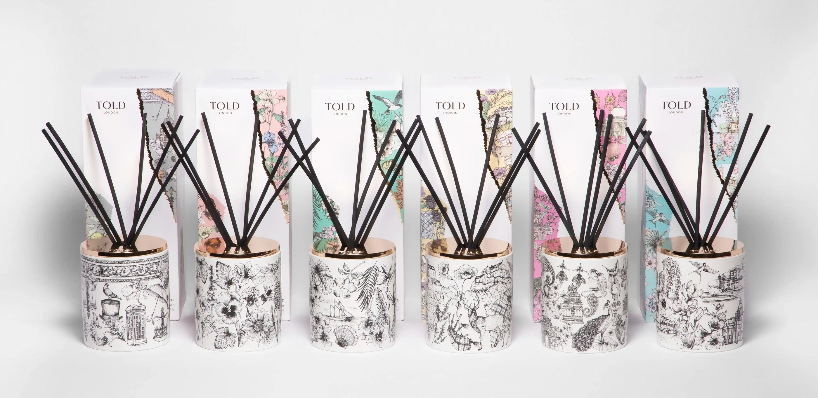 Told London six diffusers and packaging